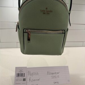 Kate Spade Light Green Backpack